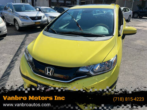 2015 Honda Fit for sale at Vanbro Motors Inc in Staten Island NY
