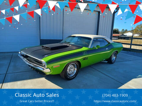 1970 Dodge Challenger for sale at Classic Auto Sales in Maiden NC