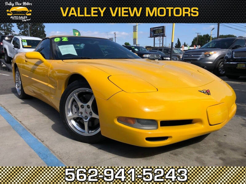 2002 Chevrolet Corvette for sale at Valley View Motors in Whittier CA