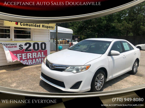 2012 Toyota Camry for sale at Acceptance Auto Sales Douglasville in Douglasville GA