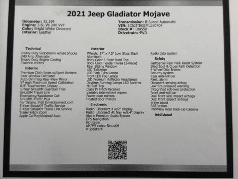 2021 Jeep Gladiator Mojave