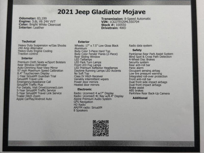 2021 Jeep Gladiator Mojave