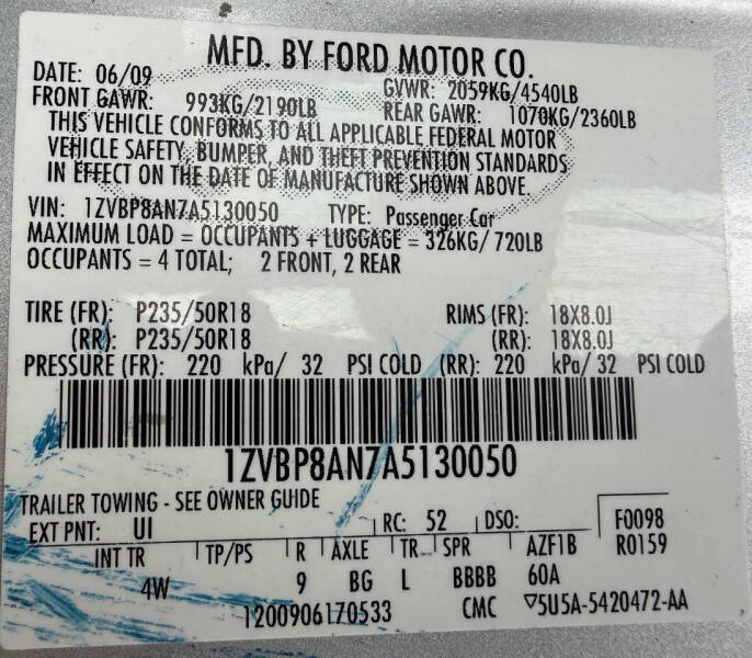 2010 Ford Mustang V6