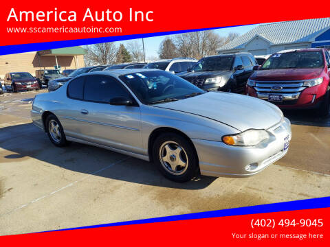 2003 Chevrolet Monte Carlo for sale at America Auto Inc in South Sioux City NE