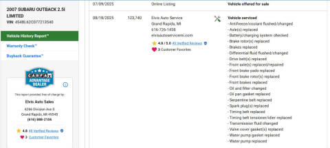 2007 Subaru Outback 2.5i Limited