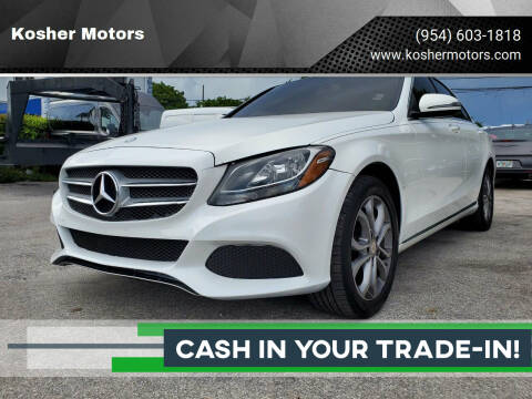 2016 Mercedes-Benz C-Class for sale at Kosher Motors in Hollywood FL