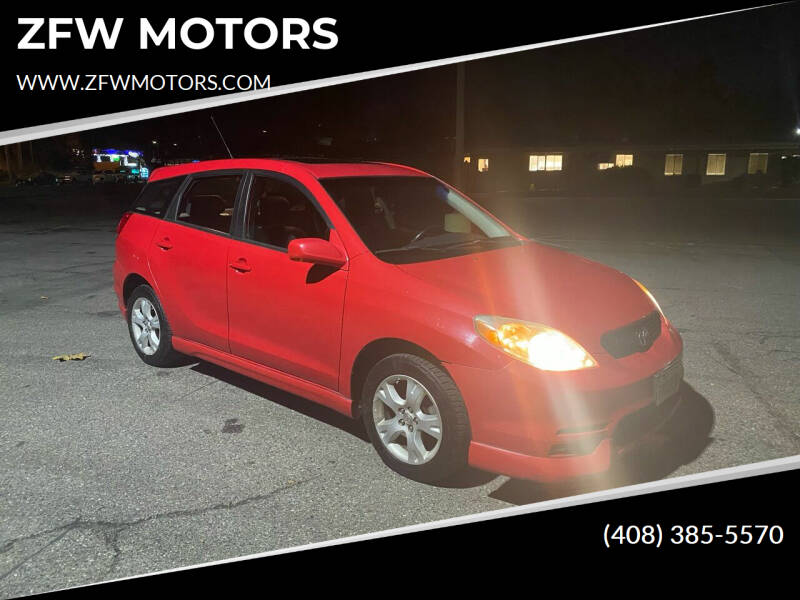 2004 Toyota Matrix for sale at ZFW MOTORS in Soquel CA