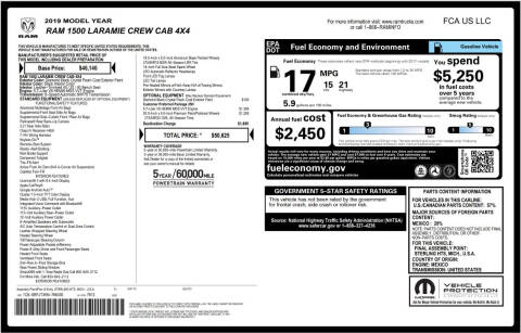 2019 RAM 1500 Laramie