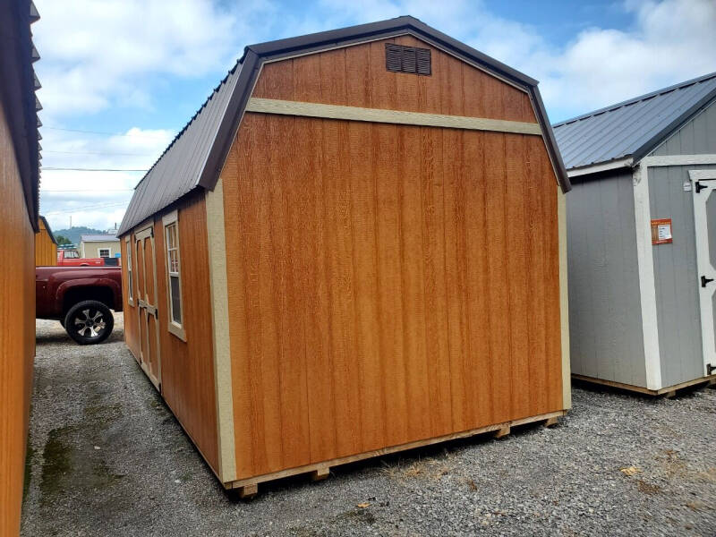  10X24 LOFTED BARN URETHANE-SIDE DOOR W/2 WINDOWS for sale at Auto Energy - Timberline Barns in Lebanon VA