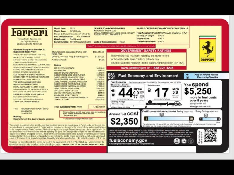 2022 Ferrari SF90 Spider