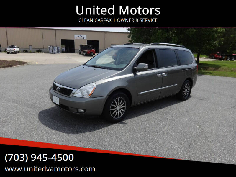 2012 Kia Sedona for sale at United Motors in Fredericksburg VA