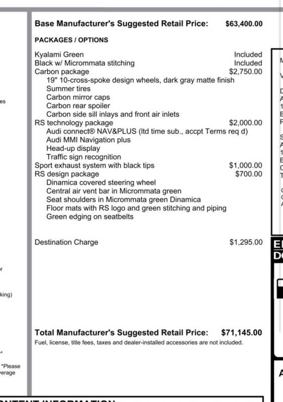2025 Audi RS 3 2.5T quattro