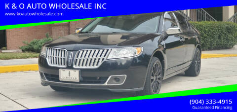 2012 Lincoln MKZ for sale at K & O AUTO WHOLESALE INC in Jacksonville FL