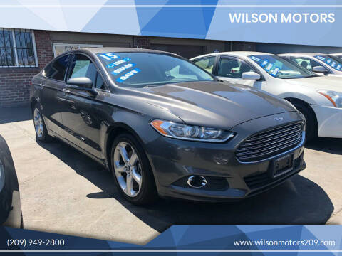 2015 Ford Fusion for sale at WILSON MOTORS in Stockton CA