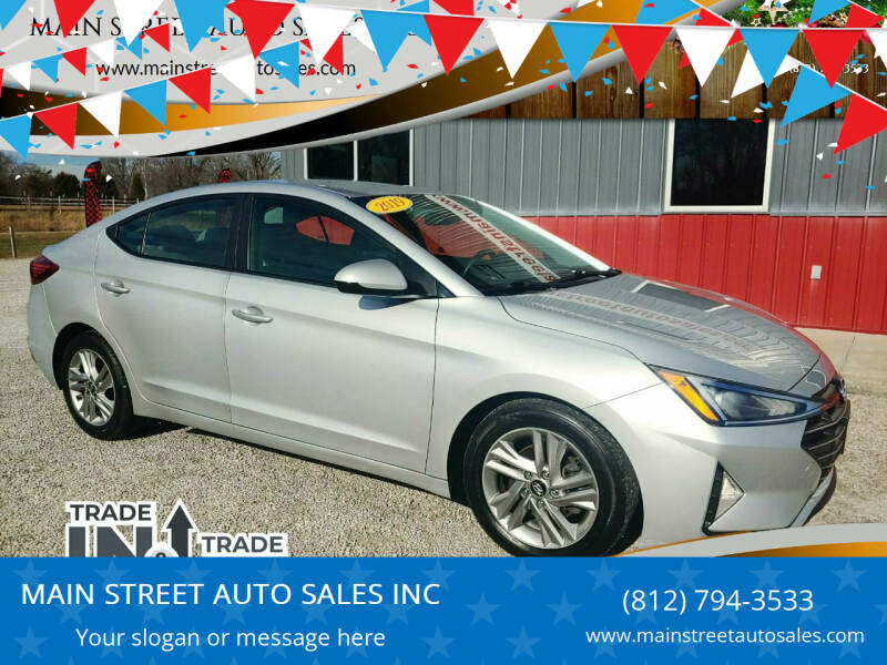 2019 Hyundai Elantra for sale at MAIN STREET AUTO SALES INC in Austin IN