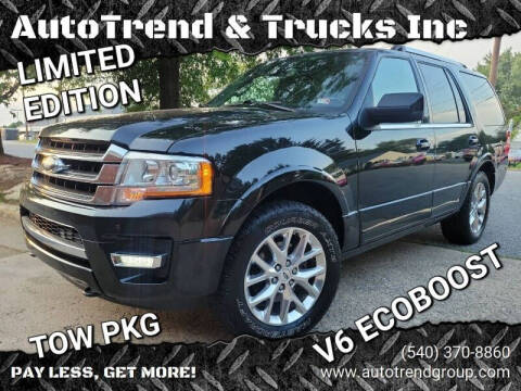 2015 Ford Expedition for sale at AutoTrend & Trucks Inc in Fredericksburg VA
