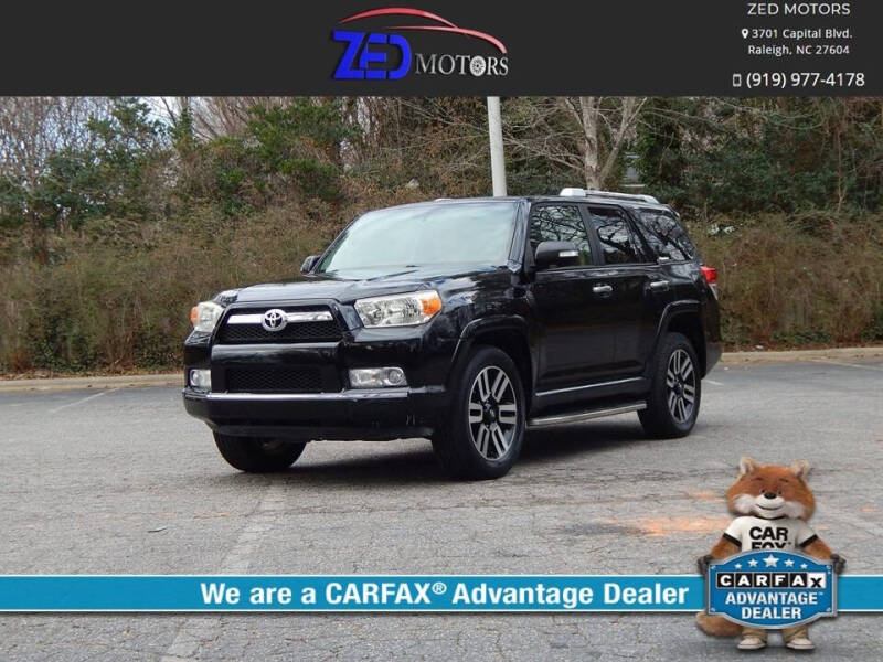 2013 Toyota 4Runner for sale at Zed Motors in Raleigh NC