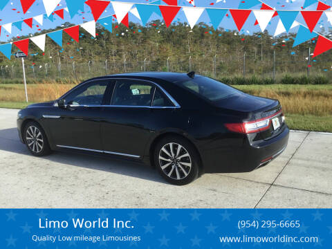 2018 Lincoln Continental for sale at Limo World Inc. in Seminole FL