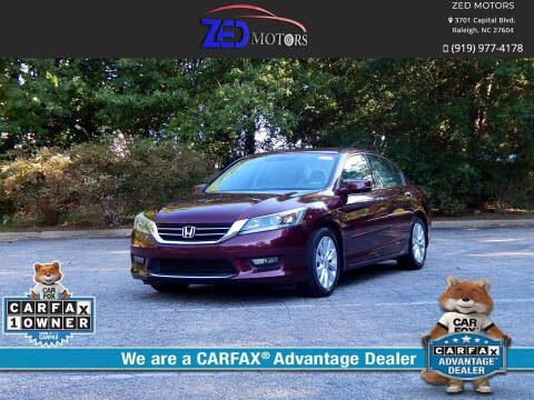 2014 Honda Accord for sale at Zed Motors in Raleigh NC