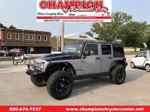 2013 Jeep Wrangler Unlimited for sale at CHAMPION CHRYSLER CENTER in Rockwell City IA