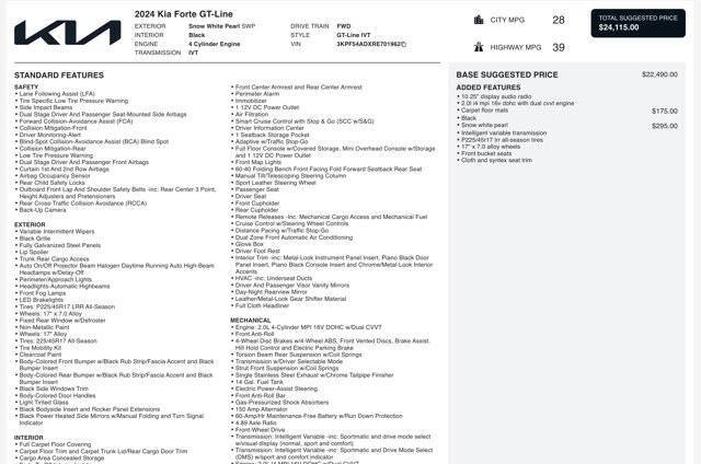 2024 Kia Forte GT-Line