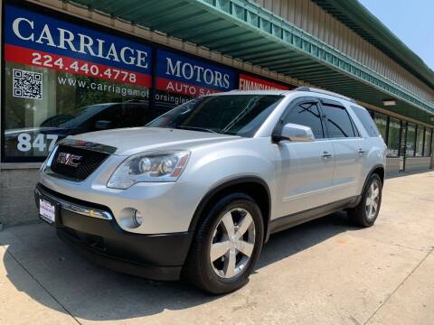 2012 GMC Acadia for sale at Carriage Motors LTD in Ingleside IL