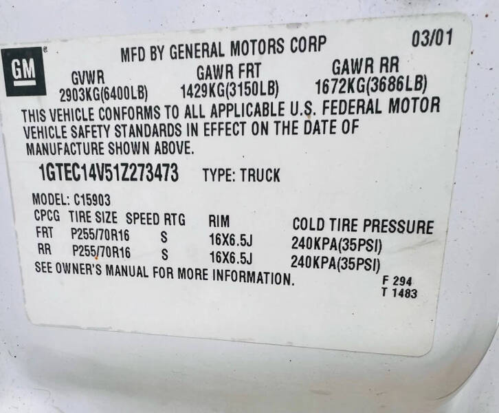 2001 GMC Sierra 1500