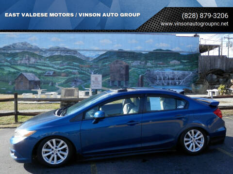 2012 Honda Civic for sale at EAST VALDESE MOTORS / VINSON AUTO GROUP in Valdese NC