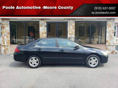 2007 Honda Accord for sale at Poole Automotive -Moore County in Aberdeen NC