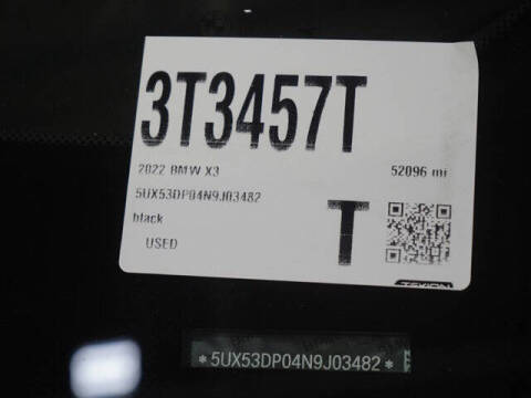 2022 BMW X3 xDrive30i