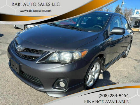 2013 Toyota Corolla for sale at RABI AUTO SALES LLC in Garden City ID