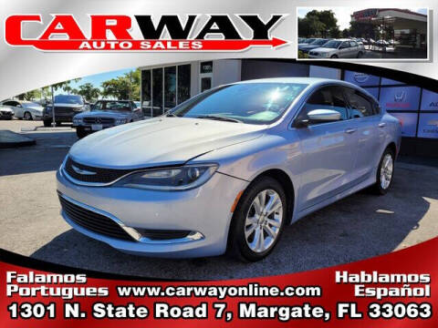 2015 Chrysler 200 for sale at CARWAY Auto Sales in Margate FL