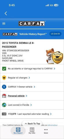 2015 Toyota Sienna LE 8-Passenger