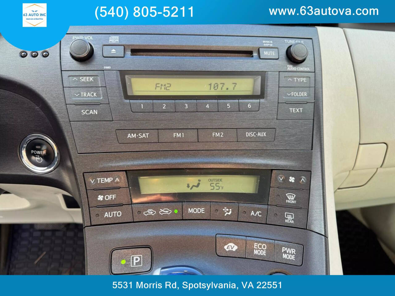 2010 Toyota Prius for sale at 63 Auto Inc in Spotsylvania, VA