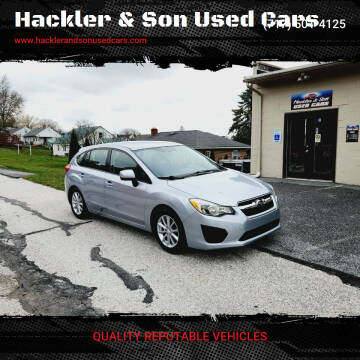 2012 Subaru Impreza for sale at Hackler & Son Used Cars in Red Lion PA