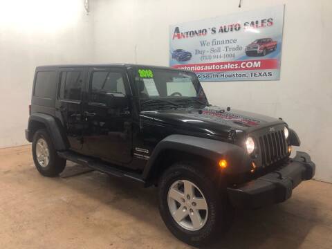 2018 Jeep Wrangler JK Unlimited for sale at Antonio's Auto Sales in South Houston TX