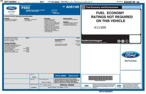 2014 Ford Stripped Chassis