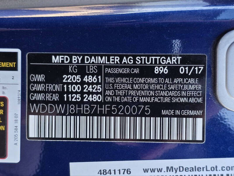 2017 Mercedes-Benz C-Class AMG C 63 S