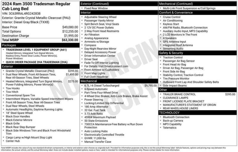 2024 RAM 3500 Tradesman