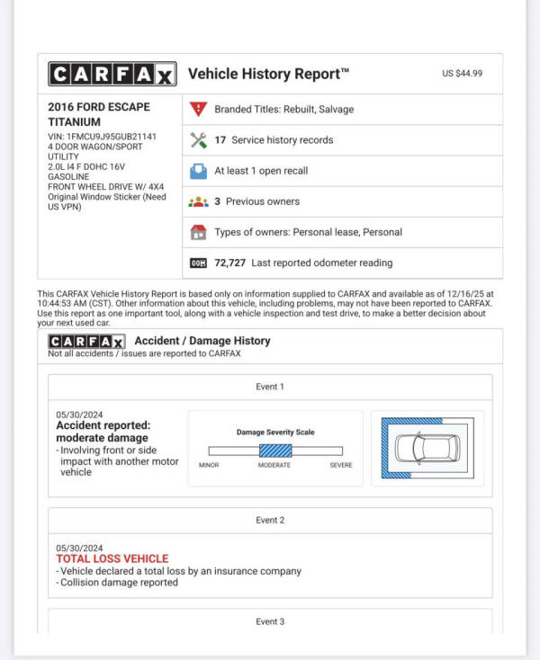 2016 Ford Escape Titanium