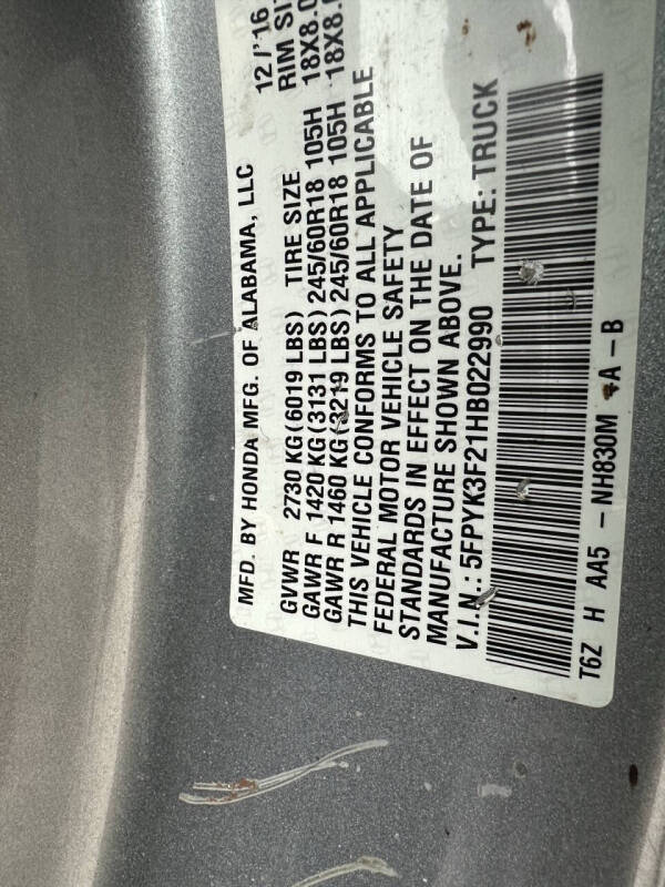 2017 Honda Ridgeline RT