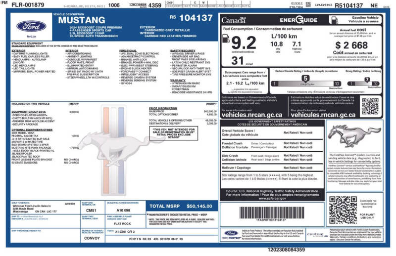 2024 Ford Mustang EcoBoost Premium