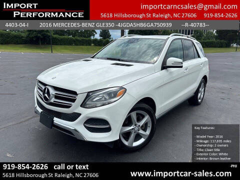 2016 Mercedes-Benz GLE for sale at Import Performance Sales in Raleigh NC