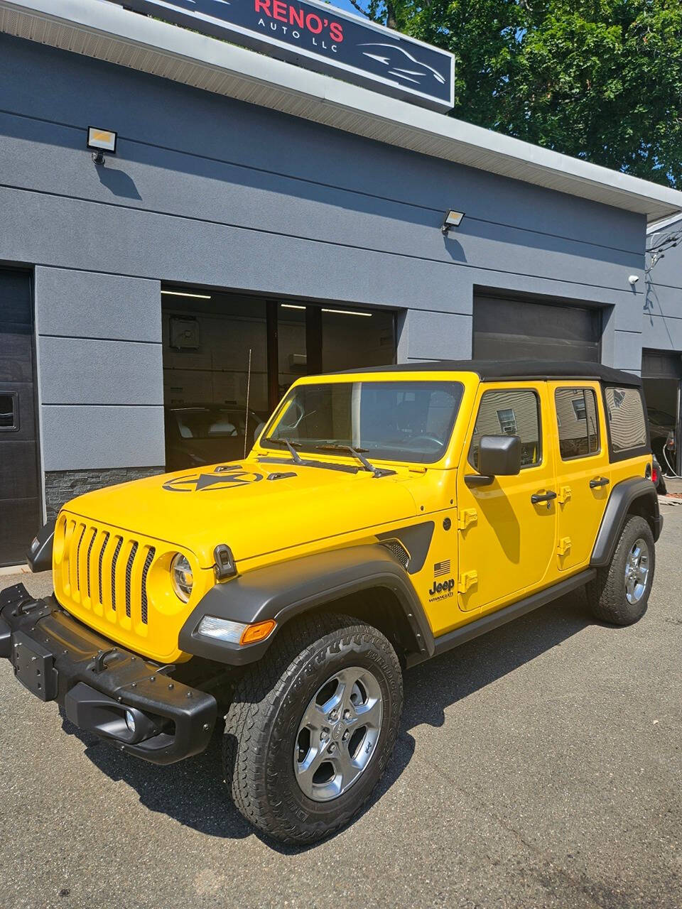 2021 Jeep Wrangler Unlimited for sale at RENOS AUTO SALES LLC in Waterbury, CT