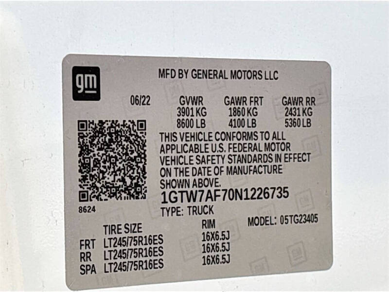 2022 GMC Savana 2500