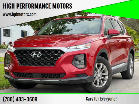 2019 Hyundai Santa Fe for sale at HIGH PERFORMANCE MOTORS in Hollywood FL