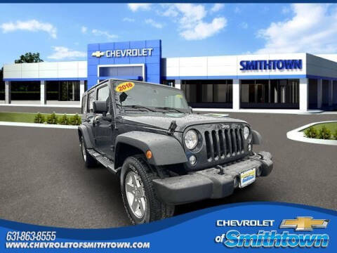 2016 Jeep Wrangler Unlimited for sale at CHEVROLET OF SMITHTOWN in Saint James NY
