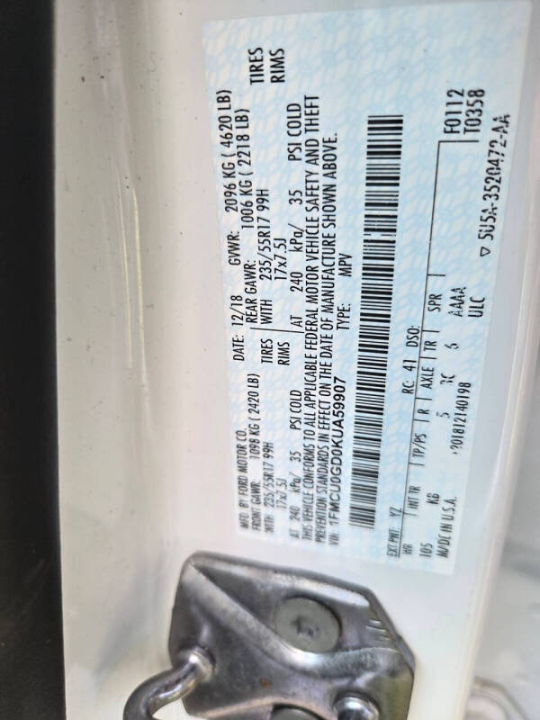 2019 Ford Escape SE