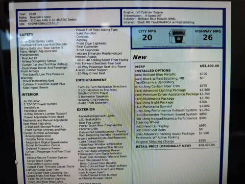 2018 Mercedes-Benz C-Class AMG C 43