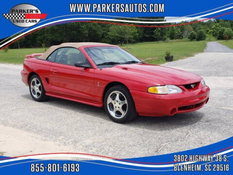 1994 Ford Mustang SVT Cobra for sale at Parker's Used Cars in Blenheim SC